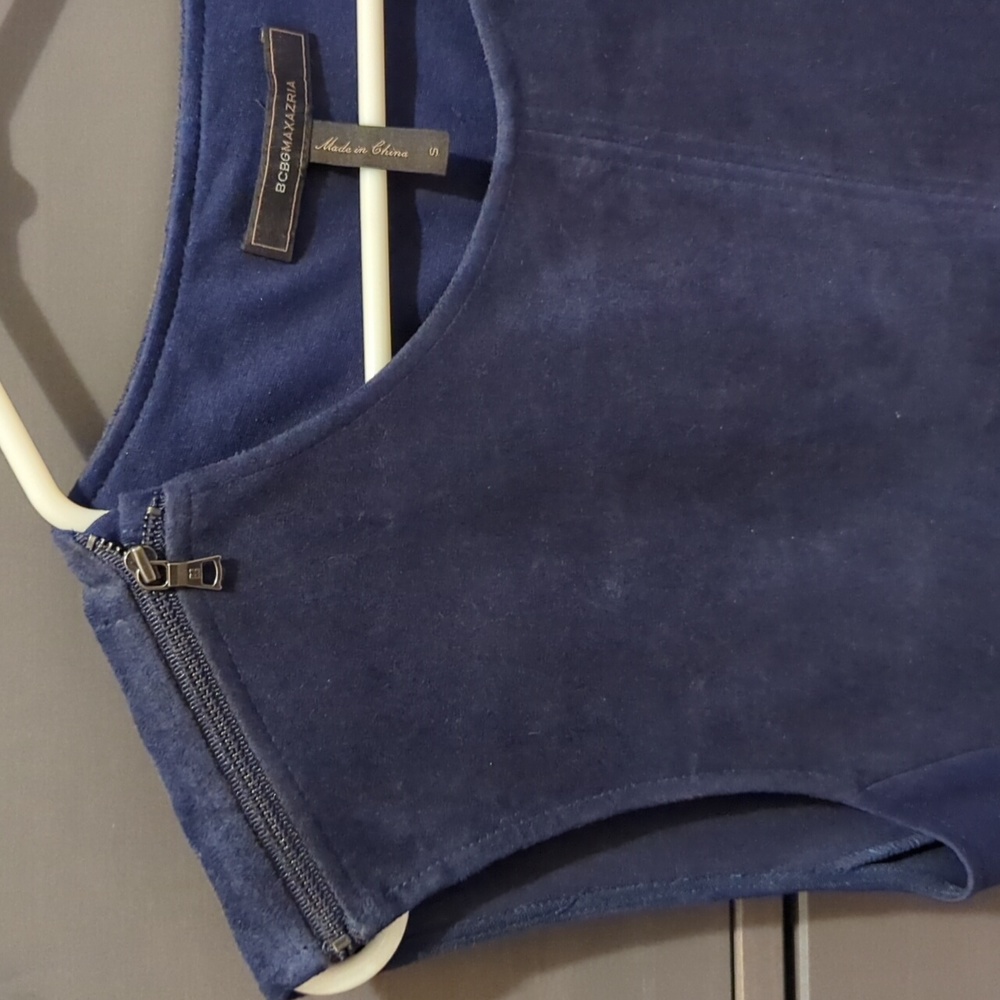 Karlee faux Suede Dress (Navy)